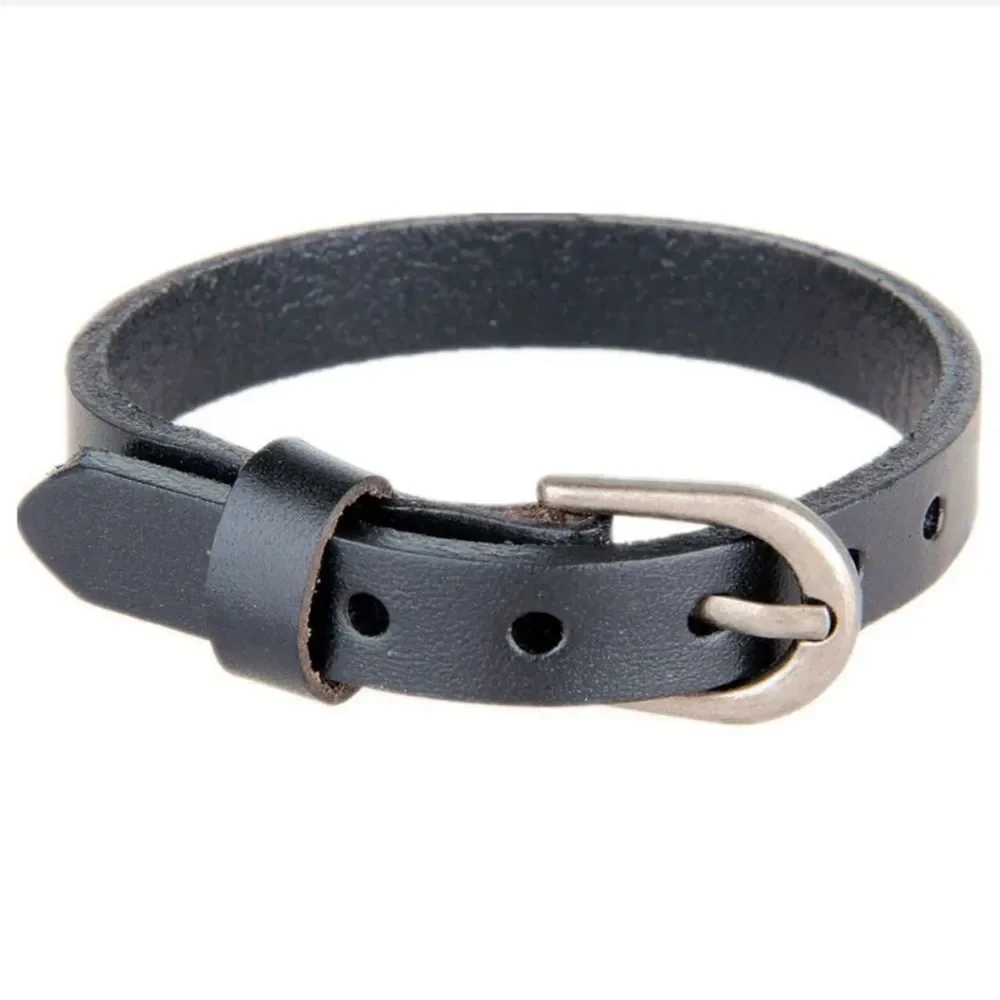 Women Wrist Strap Buckle Leather Bracelet Friendship Bracelet Punk Bangle US